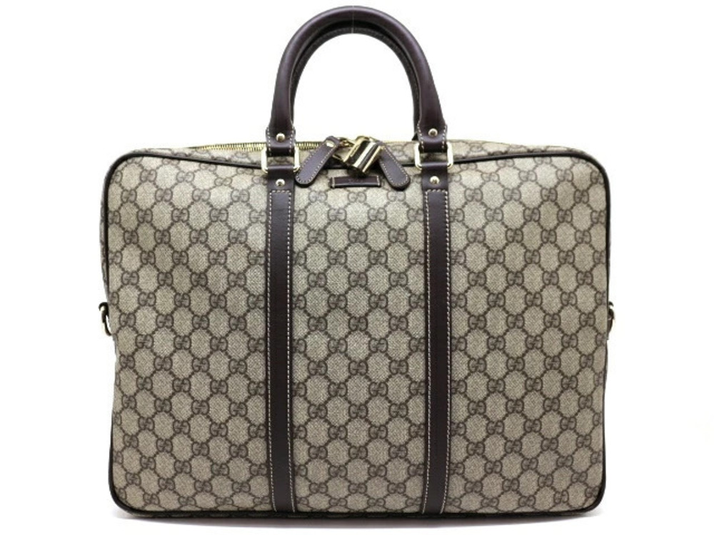 Gucci Bag Business Briefcase GG Supreme Leather